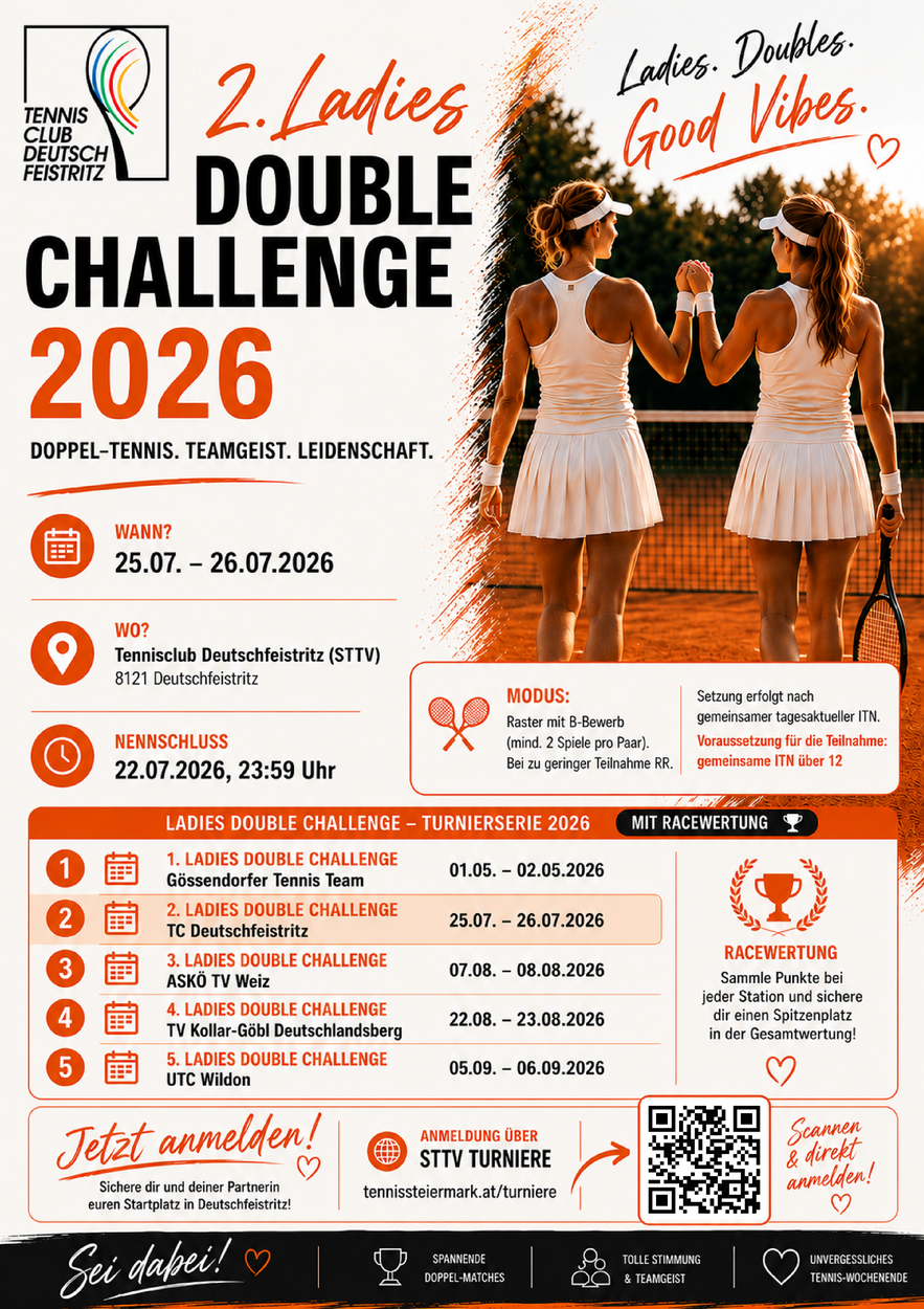 2. Ladies Double Challenge 2026 – Anmeldung geöffnet!